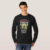 Zombies Scottish Terrier Spooky Halloween T-shirt (Voorkant volledig)