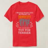 Zombies Speelgoed Terrier Dog Owner Funny Hallowee T-shirt (Design voorkant)