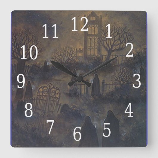 Zombies Square Clock Vierkante Klok (Voorkant)