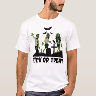 Zombies Trick or treat ontwerp T-shirt