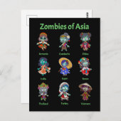 Zombies uit Azië Briefkaart (Voorkant / Achterkant)