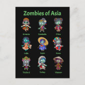 Zombies uit Azië Briefkaart (Voorkant)