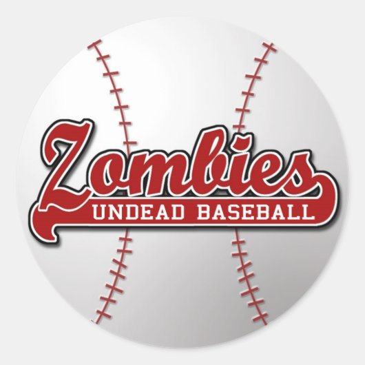 ZOMBIES Undead Honkbal - sticker (Voorkant)