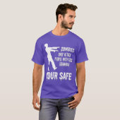 Zombies vallen alleen mensen aan met goede grammat t-shirt (Voorkant volledig)