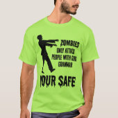 Zombies vallen alleen mensen aan met goede grammat t-shirt (Voorkant)