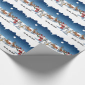 Zombies vallen Santa Gift Wrap aan Cadeaupapier (Hoek)