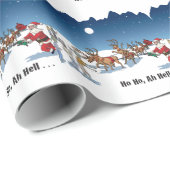Zombies vallen Santa Gift Wrap aan Cadeaupapier (Rol Hoek)