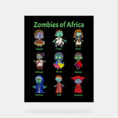 Zombies van Afrika Acryl Bord (Voorkant)