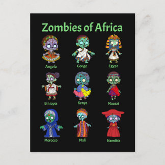 Zombies van Afrika Briefkaart