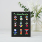 Zombies van Afrika Briefkaart (Staand voorkant)