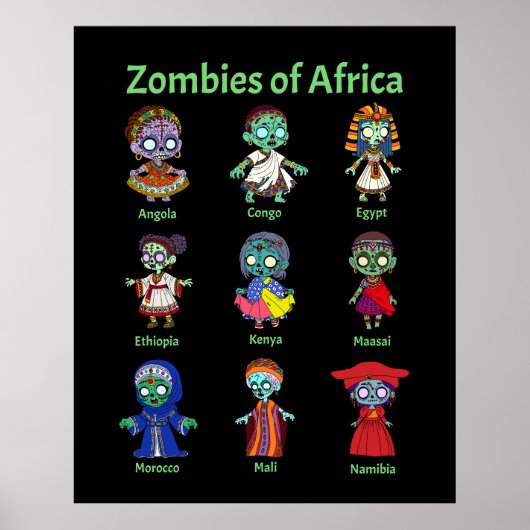 Zombies van Afrika Poster (Voorkant)