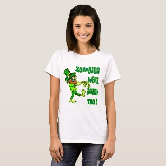 Zombies waren ook Iers! T-shirt (Voorkant volledig)