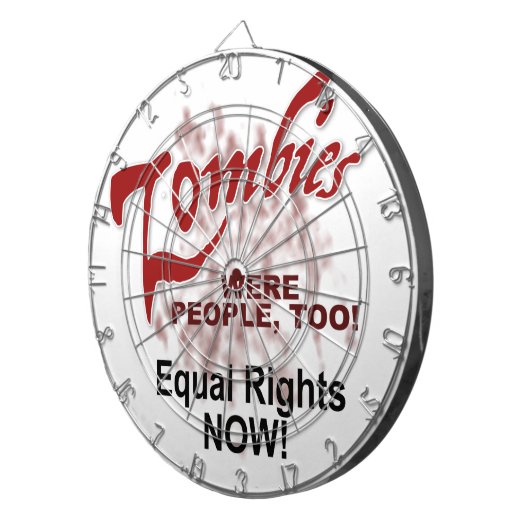 zombies waren ook mensen dartbord (Voorkant Rechts)