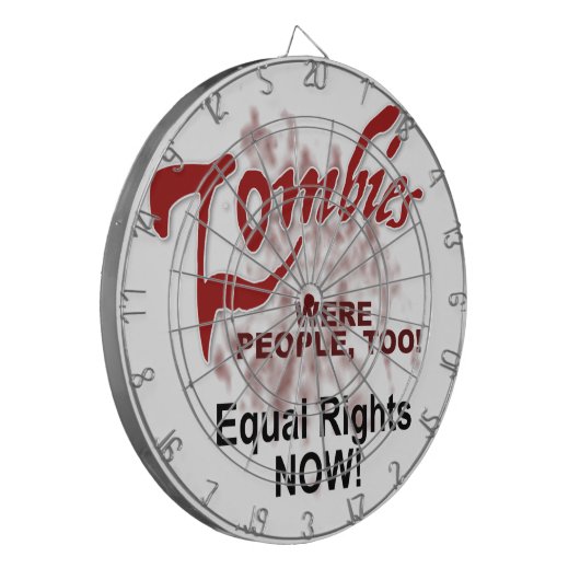 zombies waren ook mensen dartbord (Voorkant Links)