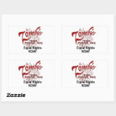 zombies waren ook mensen rechthoekige sticker (Vel)