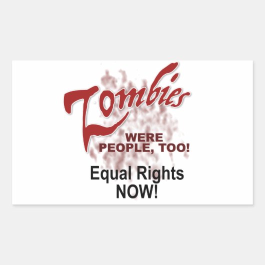 zombies waren ook mensen rechthoekige sticker (Voorkant)