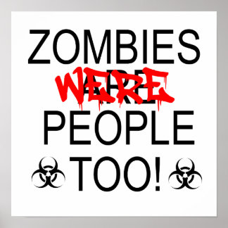 Zombies waren te veel mensen poster