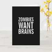 Zombies willen hersens, je bent veilig leuk Wenska Kaart (Gele Bloem)