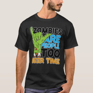 Zombies zijn mensen biertijd te Drink Zombie Hall T-shirt