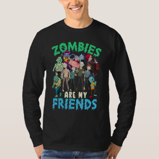 Zombies Zijn Mijn Vriend Halloween Kostuum Kindere T-shirt