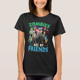 Zombies Zijn Mijn Vriend Halloween Kostuum Kindere T-shirt