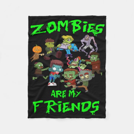 Zombies zijn mijn vrienden Halloween Fleece Deken (Voorkant)