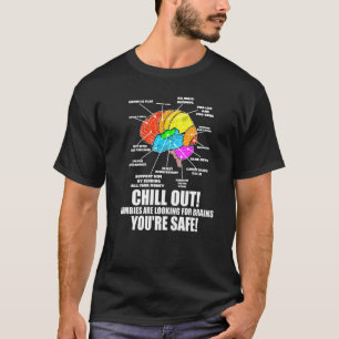 Zombies zijn op zoek naar hersenen je veilige Hall T-shirt