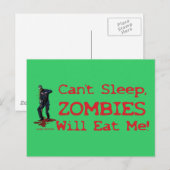 Zombies zullen me opeten briefkaart (Voorkant / Achterkant)