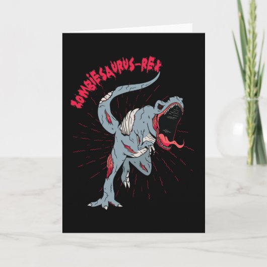 Zombiesaurus Rex Zombie Dino Kaart (Voorkant)
