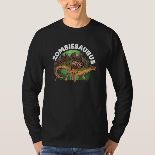 Zombiesaurus Zombie Stegosaurus Dinosaur Horror Ha T-shirt (Voorkant)