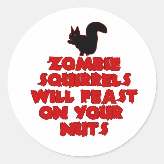 ZombieSquirling Ronde Sticker (Voorkant)
