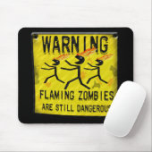 Zombiëswaarschuwing Mousepad Muismat (Met muis)