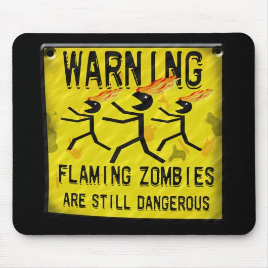Zombiëswaarschuwing Mousepad Muismat (Voorkant)