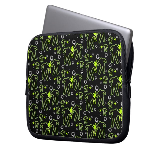 Zombieu school voor jongens laptop sleeve (Voorkant Links)