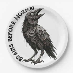 Zombified Crow Papieren Bordje