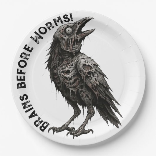 Zombified Crow Papieren Bordje (Voorkant)