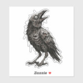 Zombified Crow Sticker (Vel)