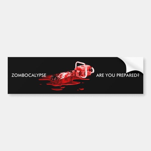 ZOMBOCALYPSE, BEN JE BEREID? bumpersticker (Voorkant)