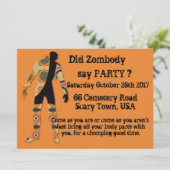 Zombody Say Party Kaart (Staand voorkant)
