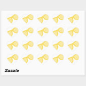Zombril gele hipster bril hart sticker (Vel)