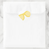Zombril gele hipster bril hart sticker (Tas)