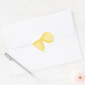 Zombril gele hipster bril hart sticker (Envelop)