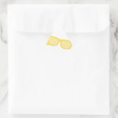 Zombril gele hipster bril sticker (Tas)