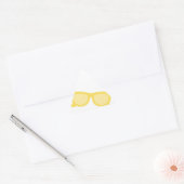 Zombril gele hipster bril sticker (Envelop)
