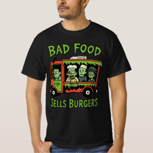 Zomburger "Junkfood verkoopt Burgers" Gruesome N T-shirt