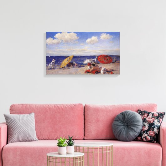 Zomdag aan de zeezijde (strand landschap) canvas afdruk (Insitu (Woonkamer))