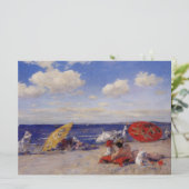 Zomdag aan de zeezijde (strand landschap) kaart (Staand voorkant)