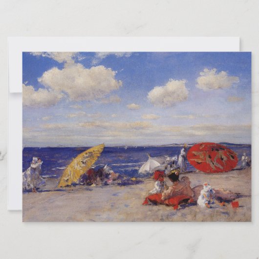 Zomdag aan de zeezijde (strand landschap) kaart (Voorkant)