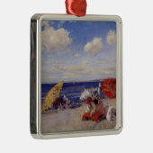 Zomdag aan de zeezijde (strand landschap) metalen ornament (Rechts)