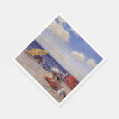 Zomdag aan de zeezijde (strand landschap) servet (Hoek)